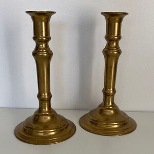 Stunning Large Brass Candlestick Holders